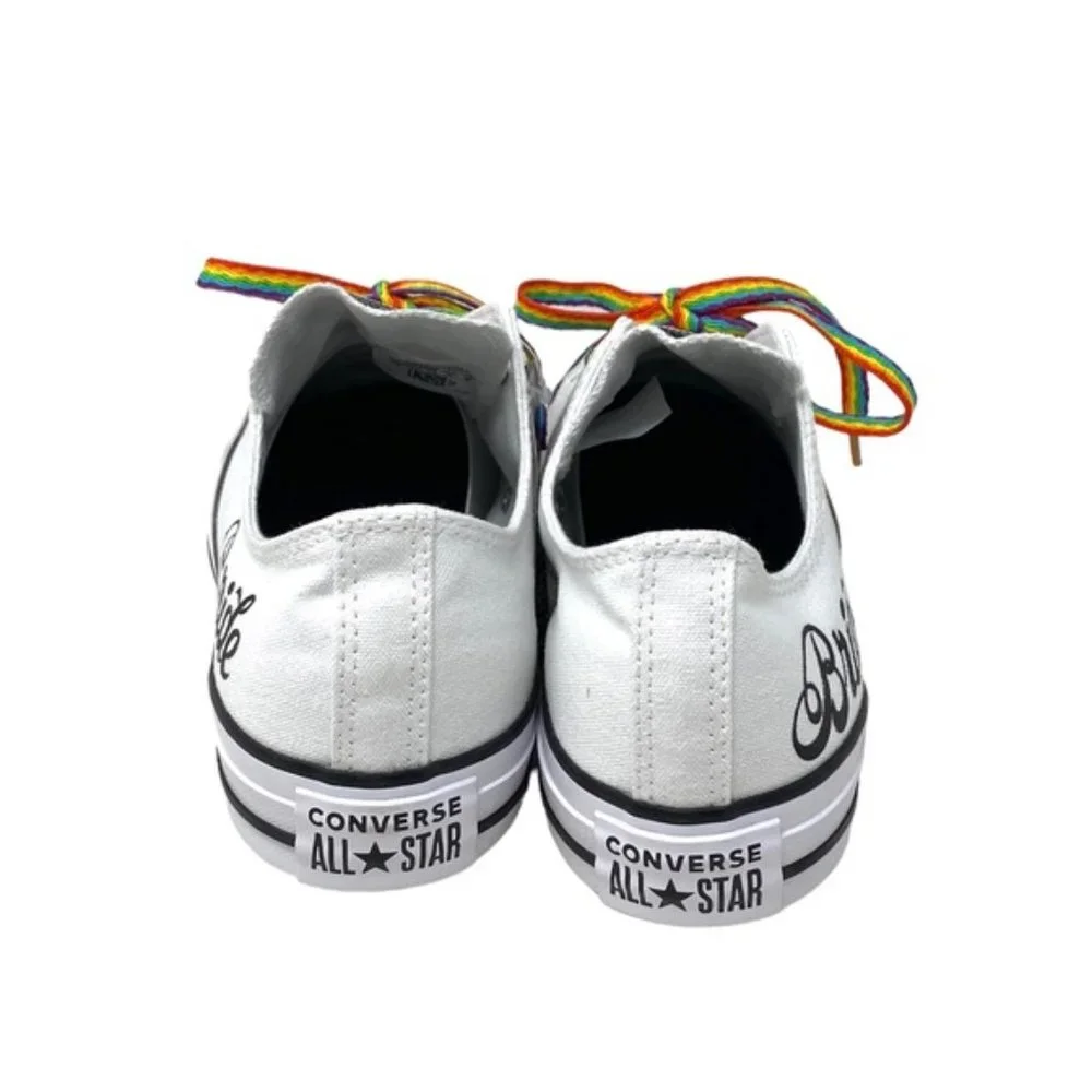 Converse Ctas OX Low Wedding White Canvas Women's Sneakers Custom 171213C- Multi - Picture 4 of 10